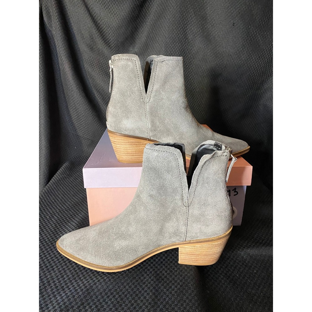Lisa Vicky Noblex-V Stone Split Suede Ankle Boots Grey Pointed Toe Size 8.5 NEW - Picture 10 of 11